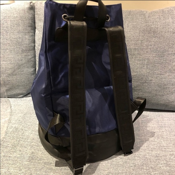 Versace backpack satin new blue black bag - Picture 5 of 7